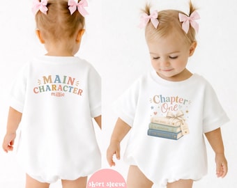 Camiseta de cumpleaños para niña, capítulo uno, temática de libro para el primer cumpleaños, atuendo de cumpleaños de cuento, camiseta para niña de un año