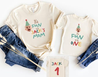 Camiseta de primer cumpleaños, divertida para celebrar un cumpleaños, camisetas familiares personalizadas a juego