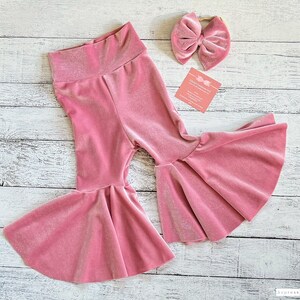 First Birthday Outfit Girl, Winter Birthday Flare Pant Outfit, Pink ...