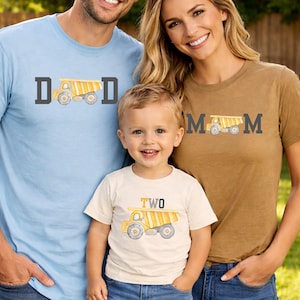 Dump Truck Birthday Shirt: Construction First Birthday Outfit