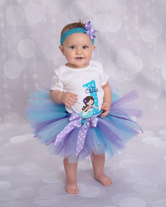 Mermaid 1st Birthday Outfit Girl Baby Girl First Birthday Etsy