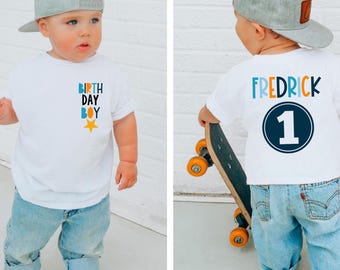 Personalized Birthday Boy Shirt: Front & Back Design, Any Age