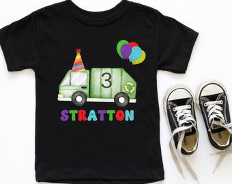 Garbage Truck Birthday Shirt: Personalized Toddler Trash Bash Tee