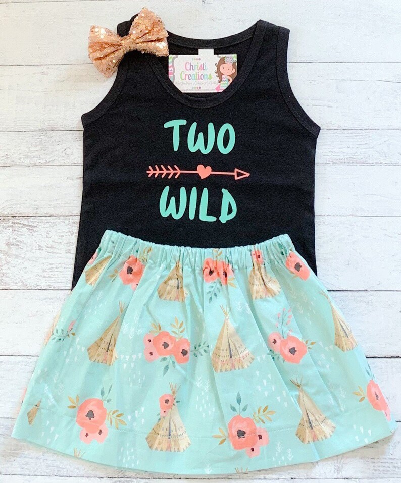 two wild birthday outfit girl