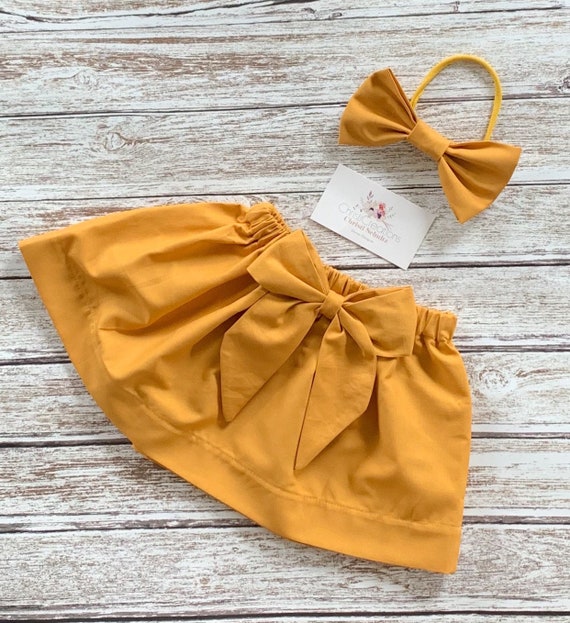 GRNSHTS Toddler Baby Girl Skirt Set Ruffle Long Sleeve T Shirts+ Suspender  Overall Dress 2pcs Outfits Yellow 5-6T - Walmart.com