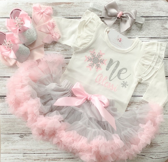 winter 1st birthday outfit girl