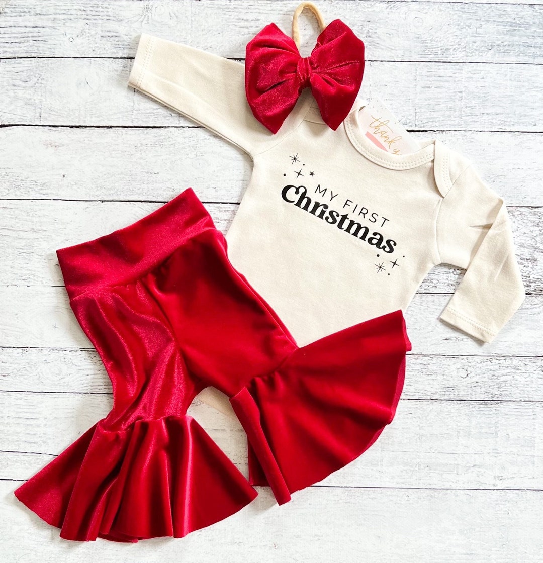 Baby Girl First Christmas Outfit Newborn Christmas Outfit Etsy