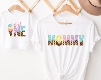 Ice Cream Birthday Shirt, Sweet One Birthday Party, Ice Cream Shirt, 1st Birthday Outfit, Mommy and Me Shirts, Here's The Scoop Birthday