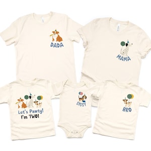 Let's Pawty Puppy Birthday Shirt: Matching Family Dog Party Outfit, Any Age Toddler Birthday Shirt