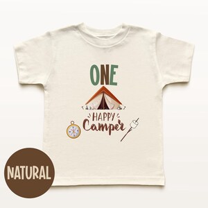 One Happy Camper 1st Birthday Shirt, Camping Matching Family Tshirts image 2