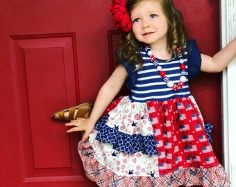 American Flag Dresses for Girls