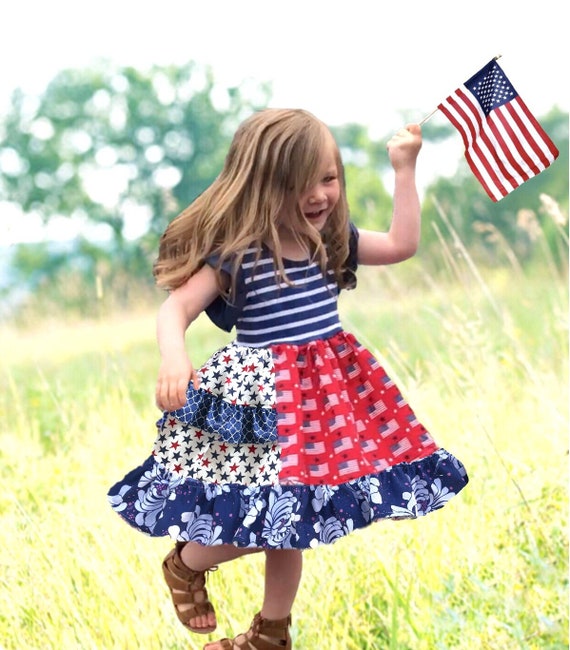Vestido de la bandera americana para niñas cuatro de julio - Etsy México Vestido de la bandera americana para niñas cuatro de julio - Etsy México