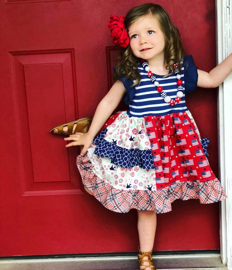 American Flag Dresses for Girls