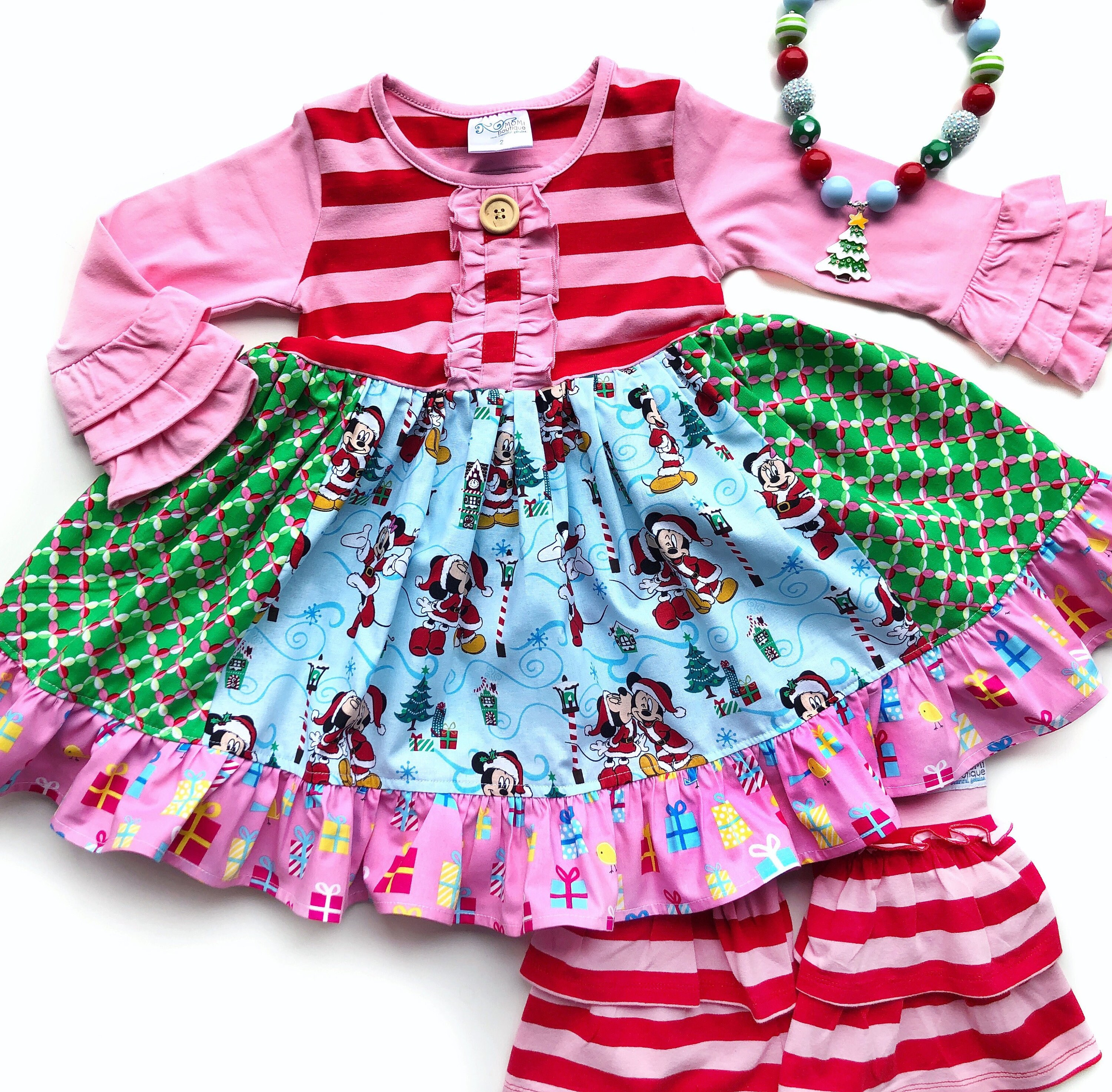 Girls Disney Christmas dress toddler Disney Christmas outfit Etsy