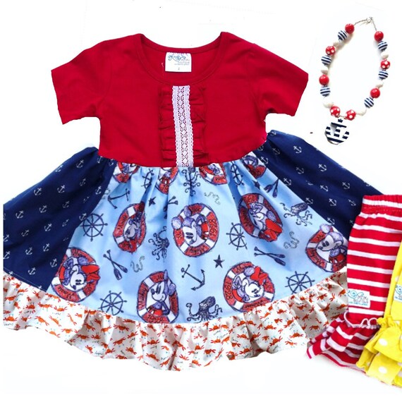 Disney Cruise Dress Mickey Mouse Minnie Mouse Nautical Outfit Etsy Israel