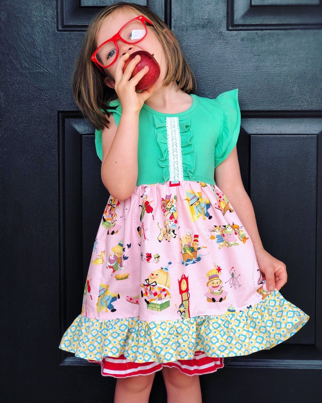 Girls Back to School Top Nursery Rhyme Dress, School Dress Kindergarten