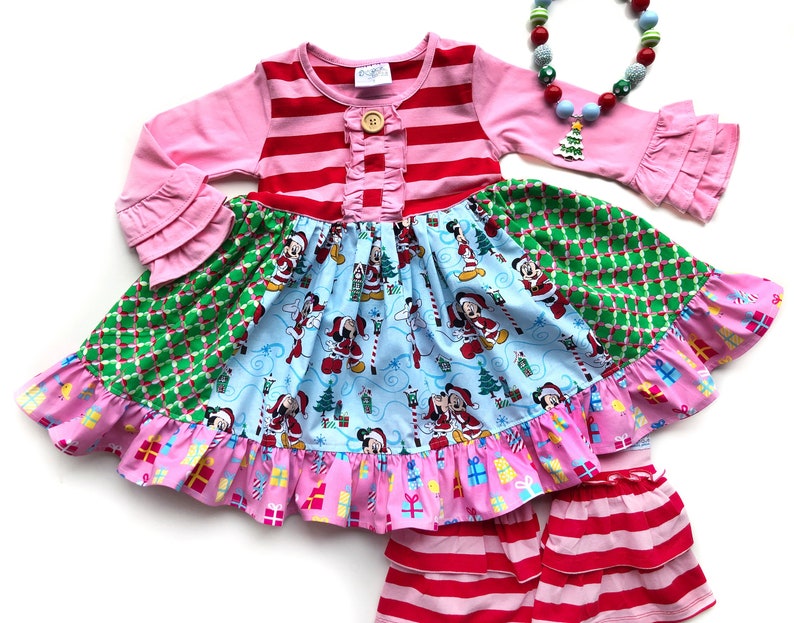 Disney Christmas dress toddler Disney Christmas outfit Mickey Etsy