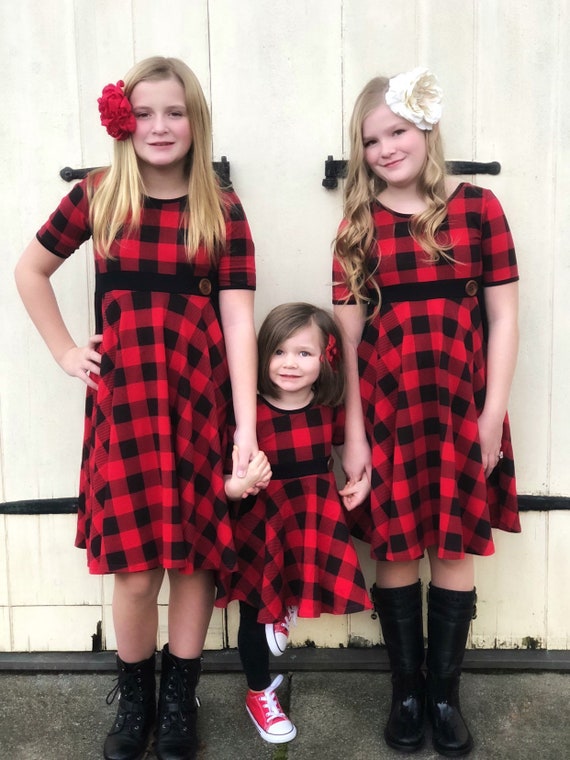 Vestido de buffalo Plaid vestido a cuadros para niñas - Etsy México Vestido de buffalo Plaid vestido a cuadros para niñas - Etsy México