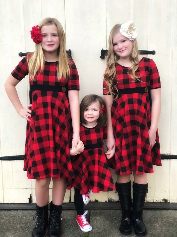 buffalo plaid christmas dress