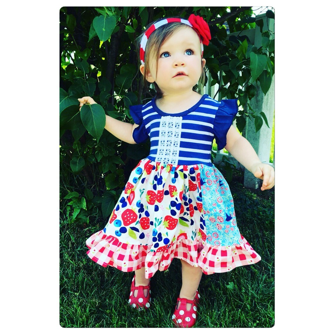Fourth of July Dress Summer Fruit Dress 