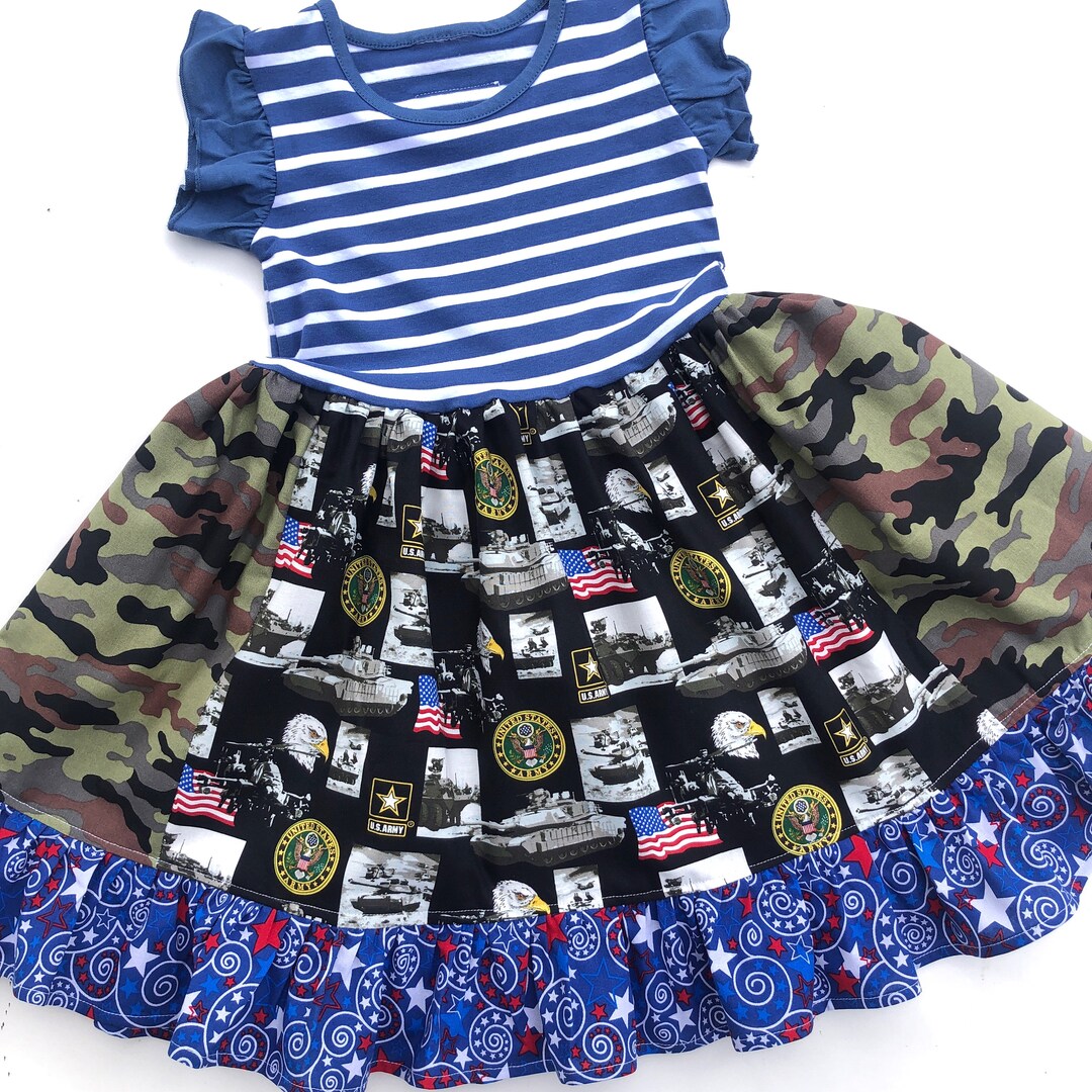 Veterans Day Dress Girls Military Portrait Girls Etsy