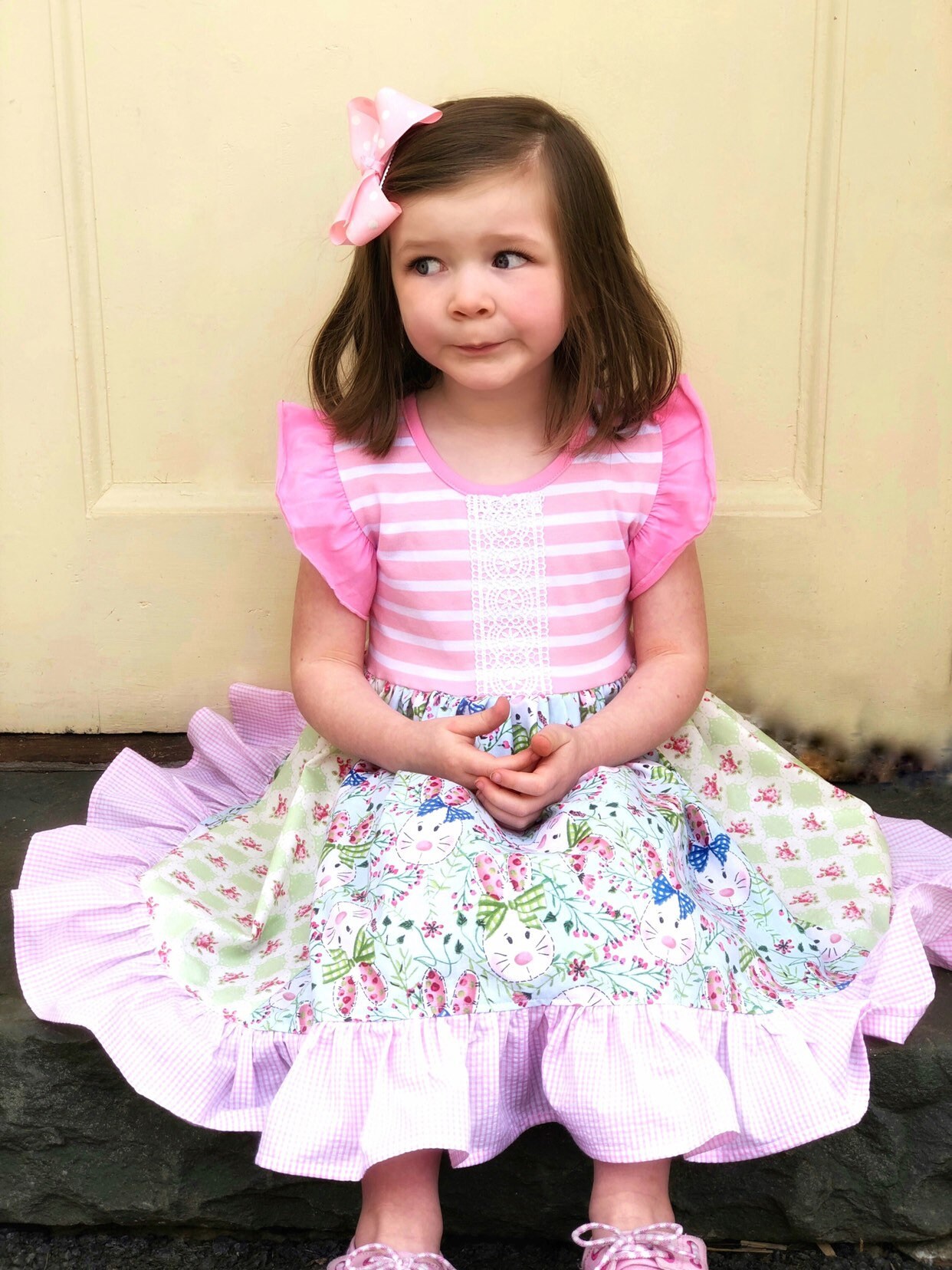 Easter dress for girls, Spring Easter dress, girls Easter dresses, Bunny  dress, pink Easter dress 12mo 18 2t 3t 4t 5 6 7 8 10 12 14