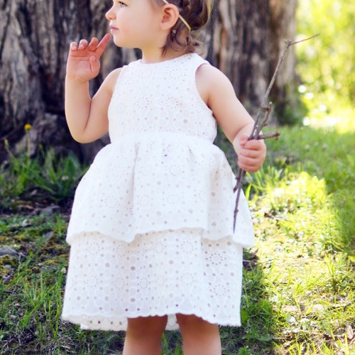 Girls Linen Dress Christening Dress Linen Embroidered Dress Etsy