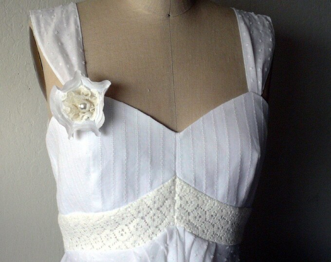 White Cotton Dress Etsy