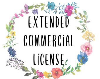 Extended Commercial License for seamless pattern digital downloads