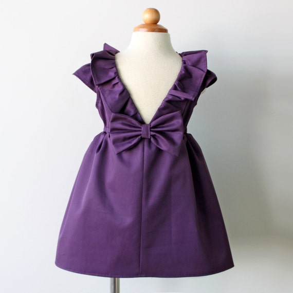 Eggplant Purple Dress Flower Girl Dress Toddler flower girl