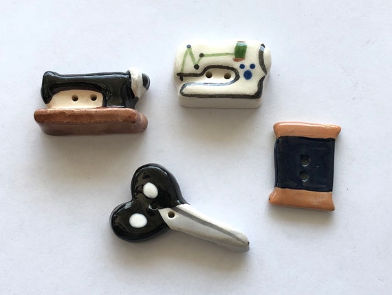 sewing themed buttons