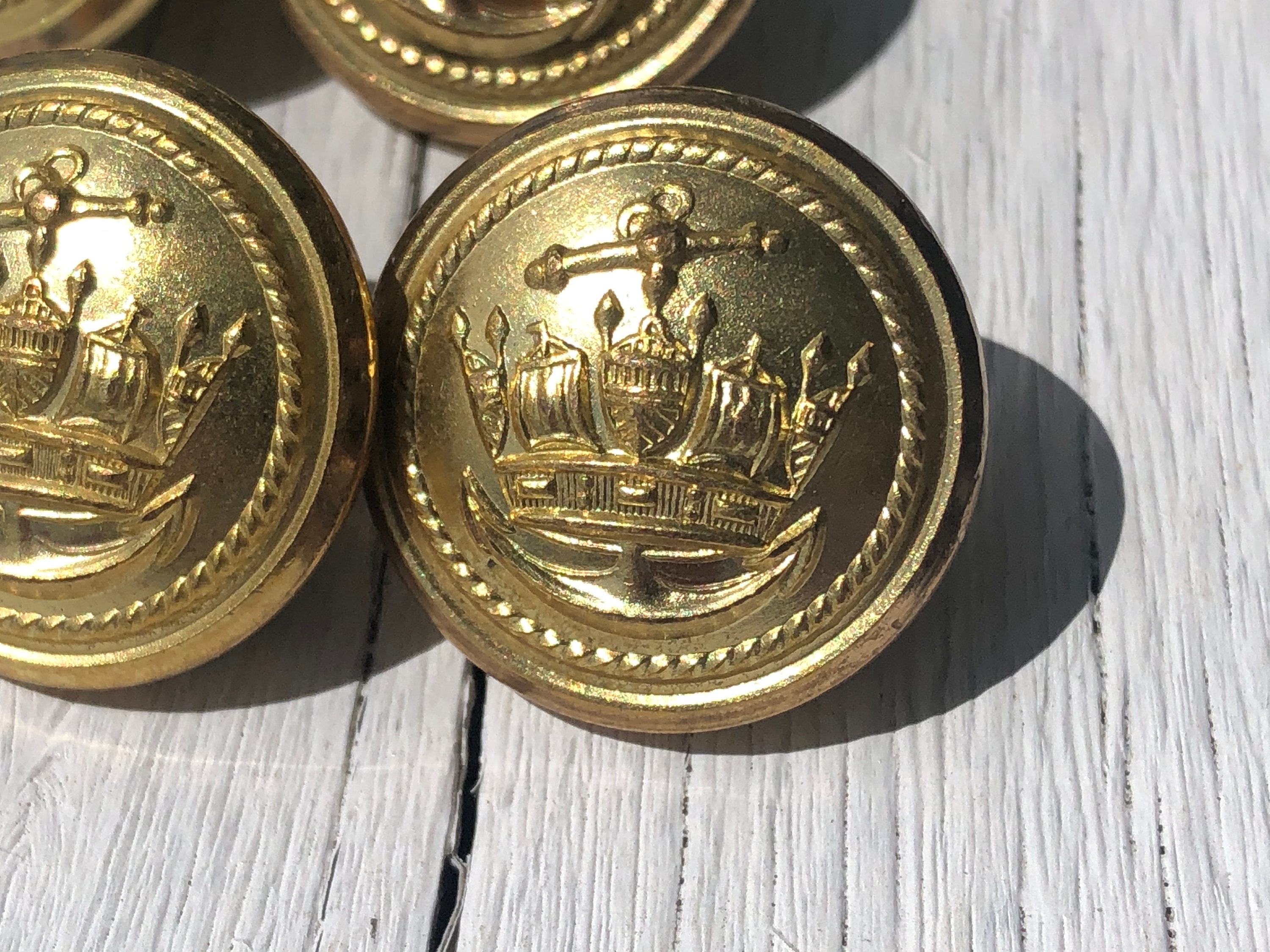 4 vintage Merchant Navy uniform button British military Naval Etsy