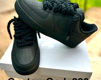 VANTA BLACK * AF1 with Rope Lace