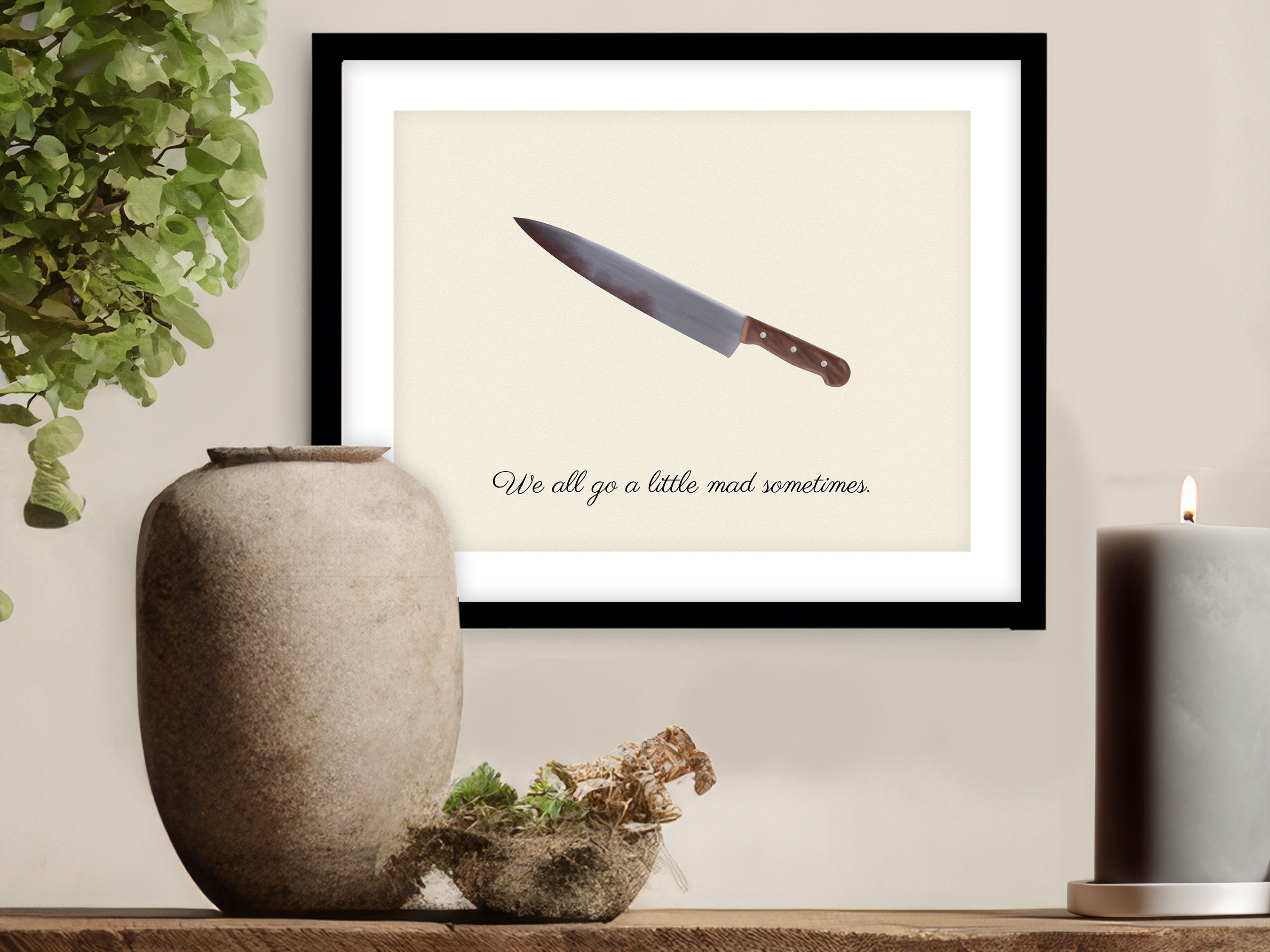 Art mural psychopathe encadré | affiche | Imprimer | Citation | 8 po × 10 po | 11″×14″ | 16″×20″