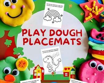 Printable Play Dough Mats for Kids – 15 Fun, Hands-On Learning & Educational Montessori Activities - Reusable Homeschool - Kindergarten