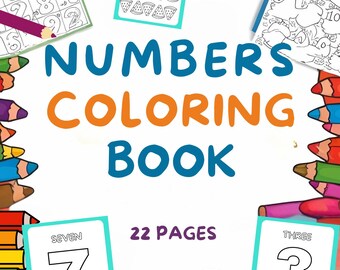 Desenhos para colorir com os números de 1 a 20 para crianças | Páginas imprimíveis para praticar matemática básica | Atividades educativas para pré-escola e ensino domiciliar | Aprenda a contar