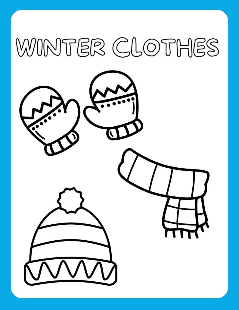 Livre de coloriage d'hiver | 21 pages enneigées, animaux adorables (PDF) image 7