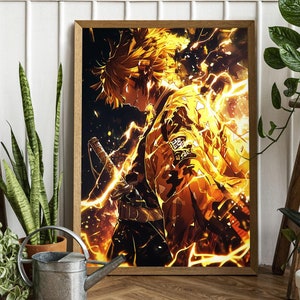 Dämonentöter Poster, Anime Leinwand Wandkunst, Dämonentöter Wandkunst, Anime Poster, Anime Wand Dekor, Geschenk für Anime Liebhaber, Anime Wandkunst