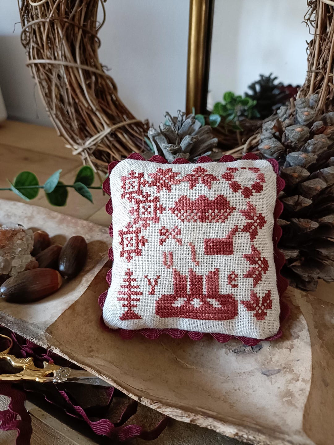 Pagan Cross Stitch Pattern - Yule Winter Solstice . PDF Download by ...