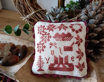 Pagan cross stitch pattern - Yule winter solstice  . PDF Download by coconvert