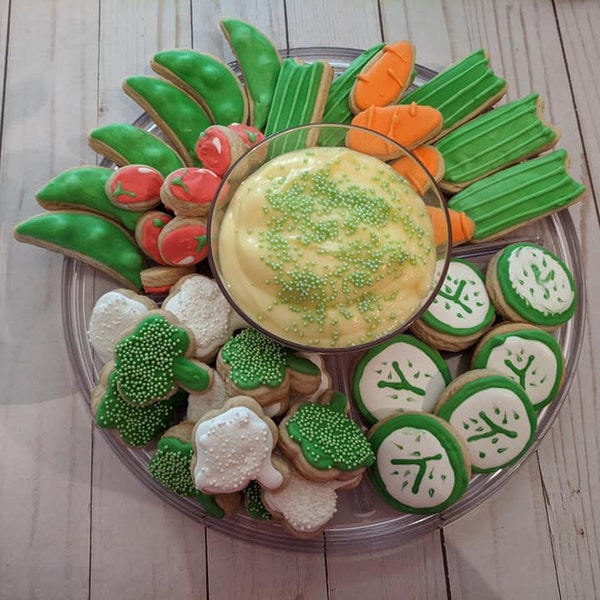 Vegetable platter cookies