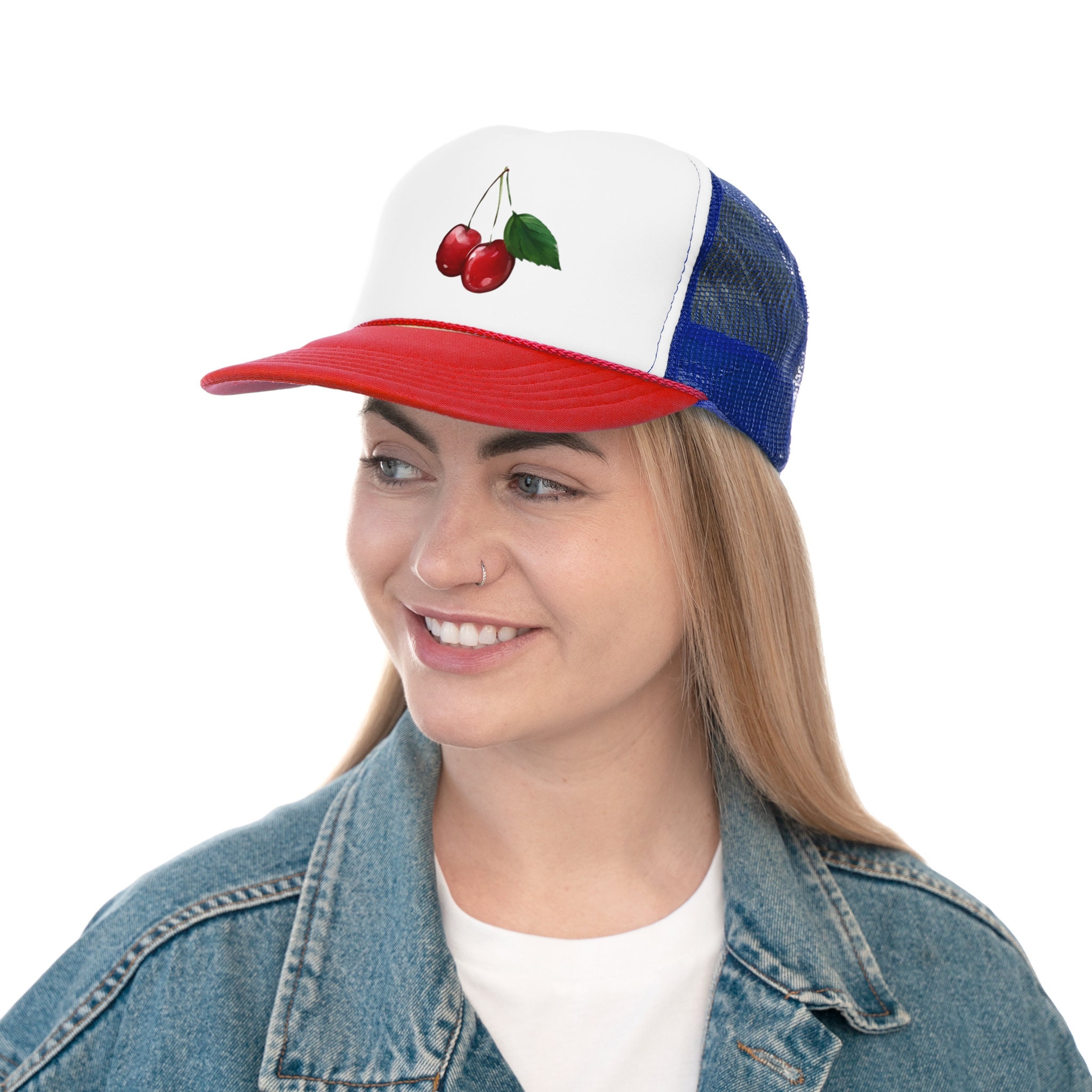 Cherries Mesh Trucker Hat | Trendy Cherry Trucker Hat