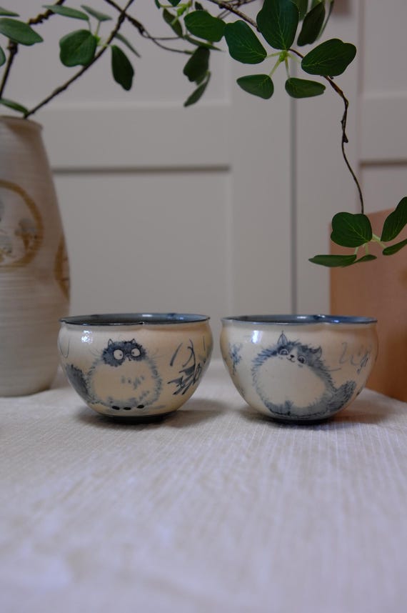 Hand-Painted Ceramic Cup Pair | 300ml