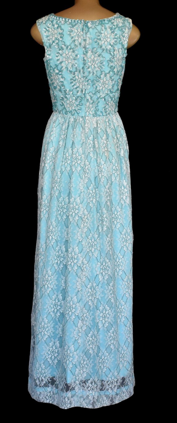 Vintage 60s Emma Domb Evening Gown, 3-D Iridescen… - image 9