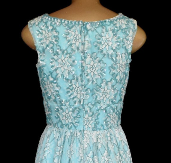 Vintage 60s Emma Domb Evening Gown, 3-D Iridescen… - image 8