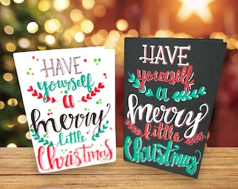 HANDGEMACHTE WEIHNACHTSKARTE//Personalisierte Weihnachtskarte//Frohe Weihnachten //Traditionell //The Dolly