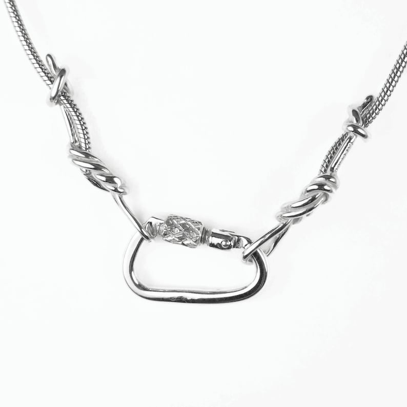 Climbing Rope Chain Necklace With Figure Eights and Functional Etsy