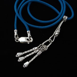 Sterling Silver Stopper Nut Prusik Knot Cord Necklace NCK-333331300-S-0