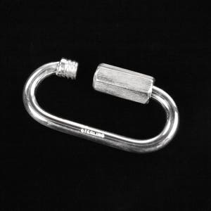 Sterling Silver 1.25 in. Quick Link Rock Climbing Jewelry MIN-335-S-B
