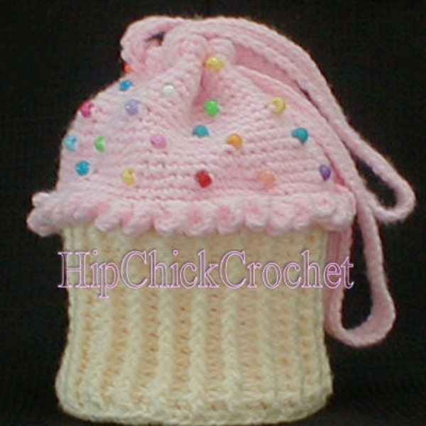 Cupcake Purse Crochet Pattern  - Large Size - Instant Download